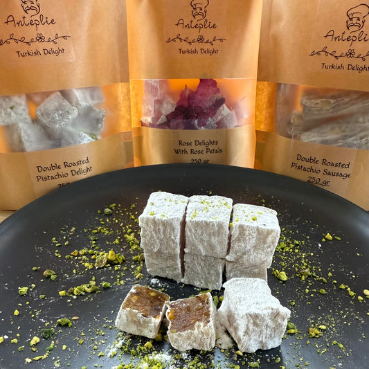 Handmade Cube Turkish Delight with Double Pistachios